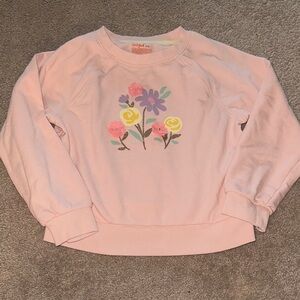 Cat & Jack Light Pink Floral Applique Sweatshirt